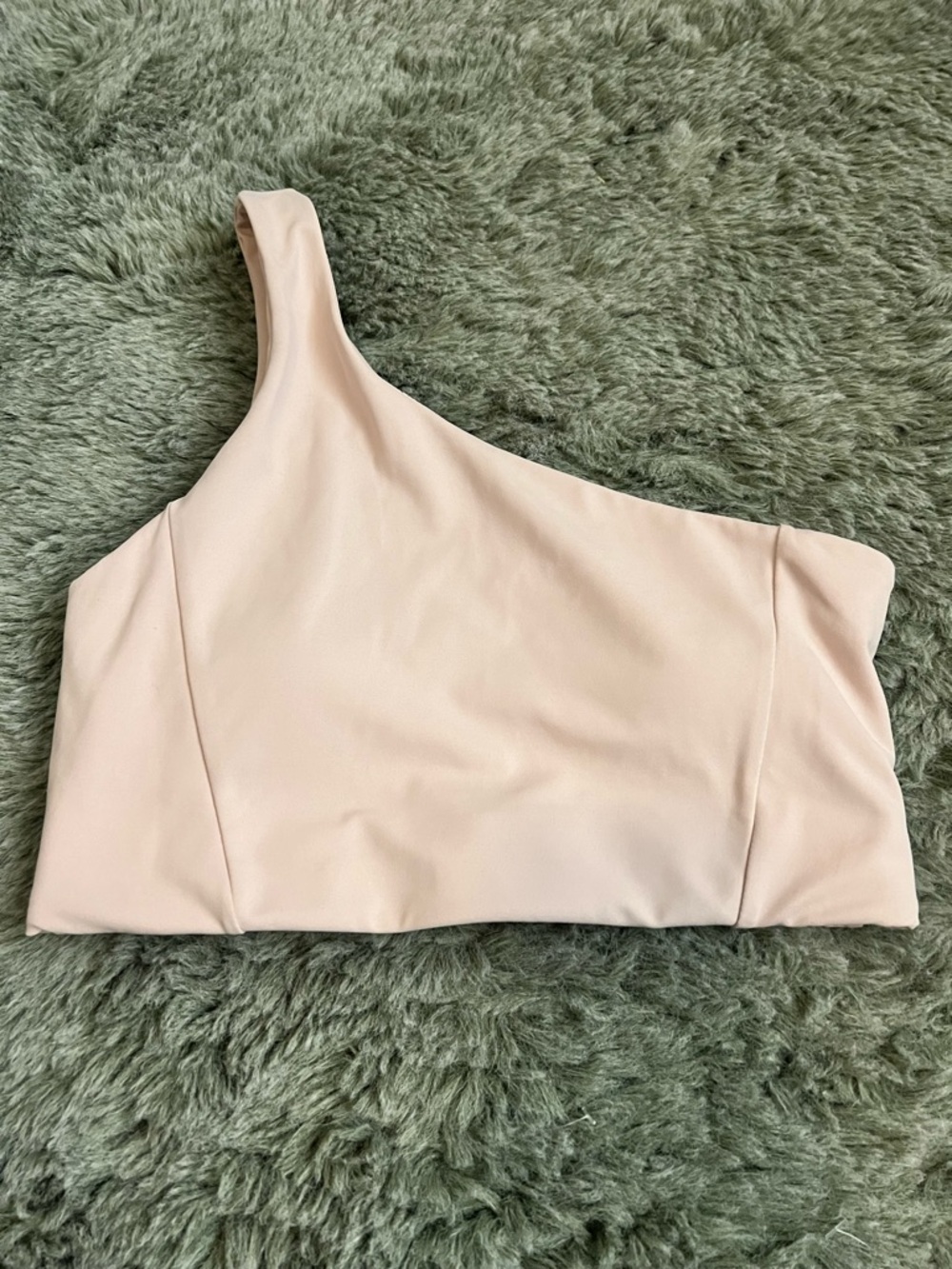 Allfenix One Shoulder Bra Crop Top Medium Cream Tan